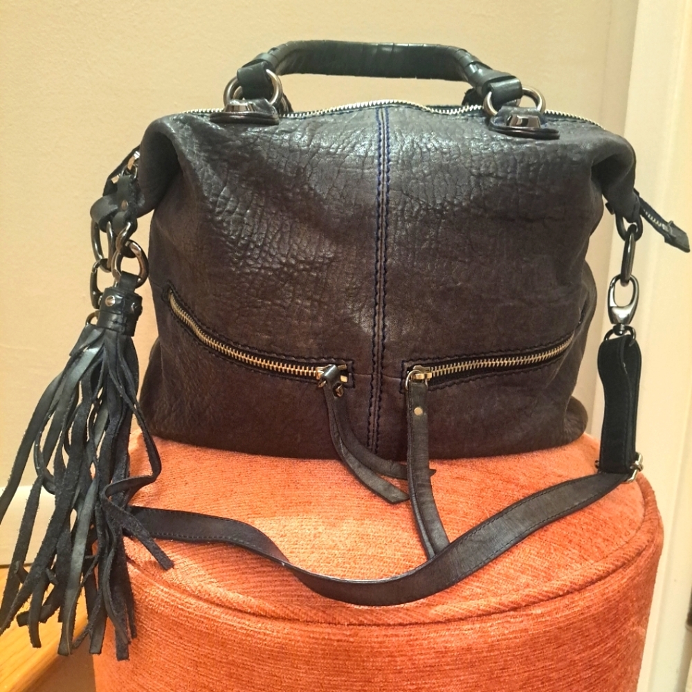 Luana Leather Messenger- Style Bag